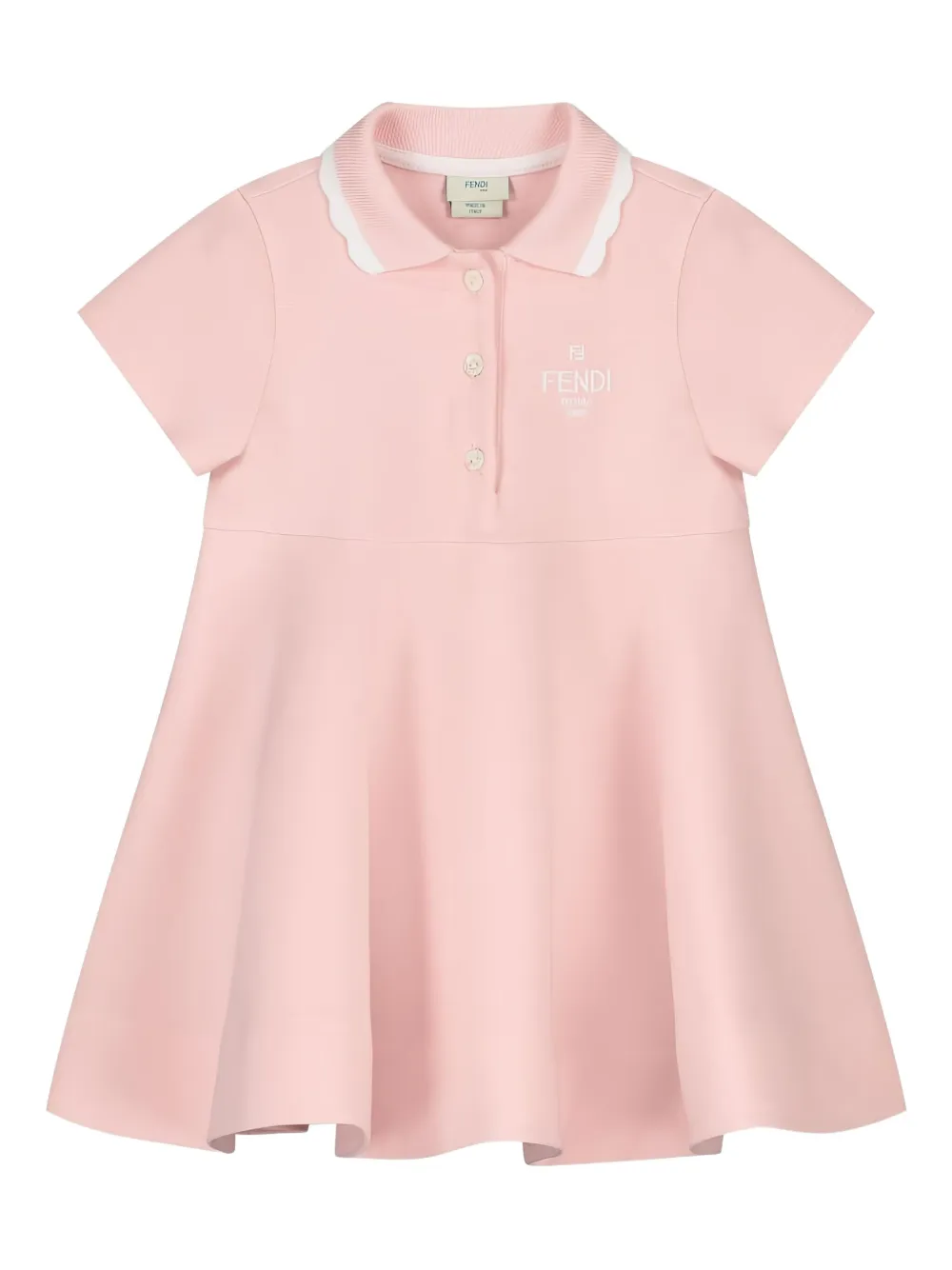 

Платье с воротником-воланами Fendi Kids, розовый