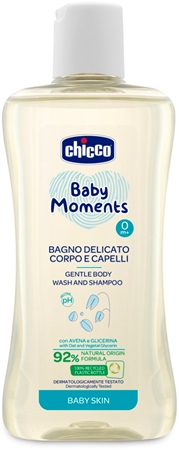 

Мягкий детский шампунь для волос и тела Chicco Baby Moments, 200 ml