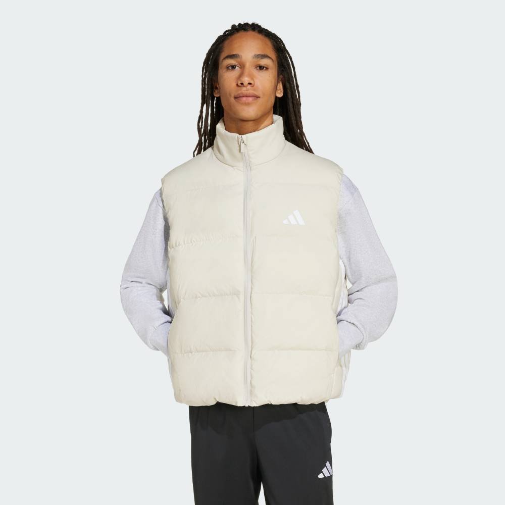 Пуховый жилет Essentials Climawarm с тремя полосками Adidas, beige
