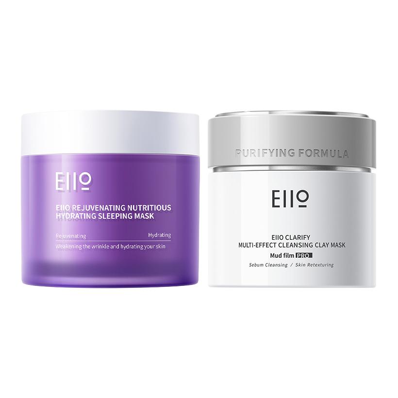 

Очищающая маска с глиной для контроля жира успокаивающая увлажняющая для всех типов кожи 100г+100г EIIO