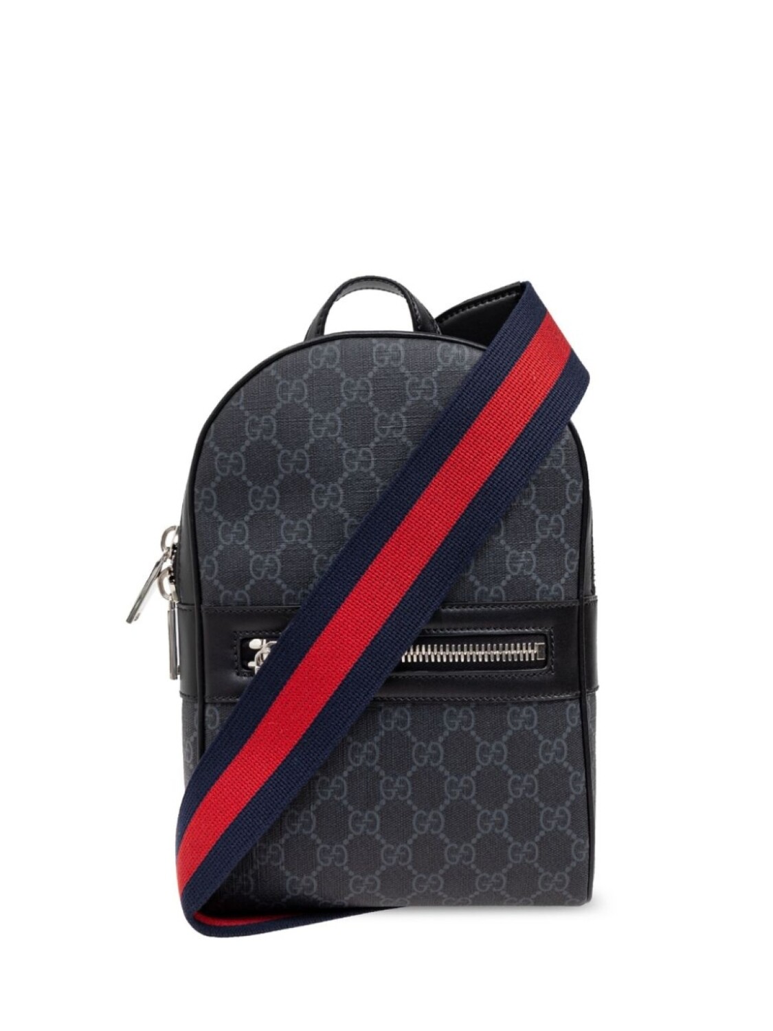 

Gucci кожаный рюкзак с монограммным узором, черный