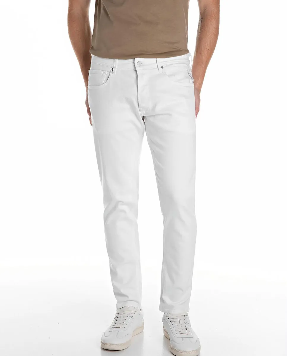 

Мужские джинсы классического кроя с пятью карманами Replay, белый