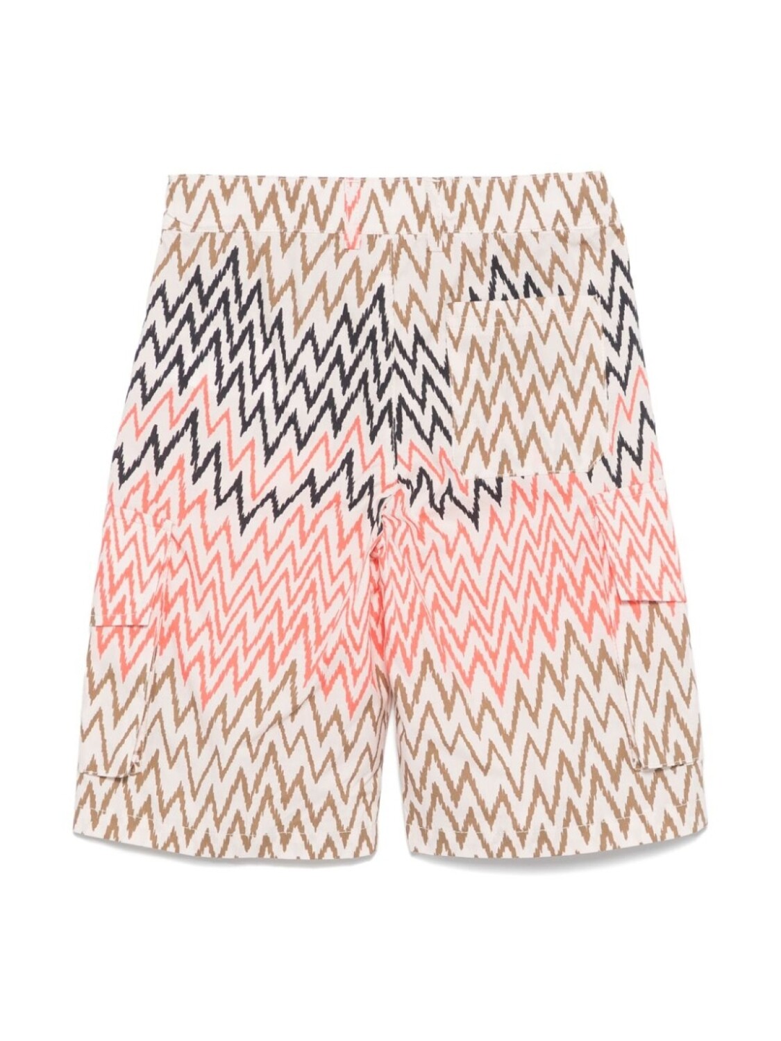 Missoni Kids шорты с принтом зигзаг, нейтральный — фото 2