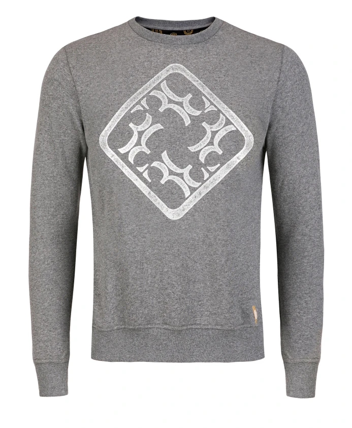 

Толстовка с круглым вырезом из хлопкового флиса. Billionaire, серый