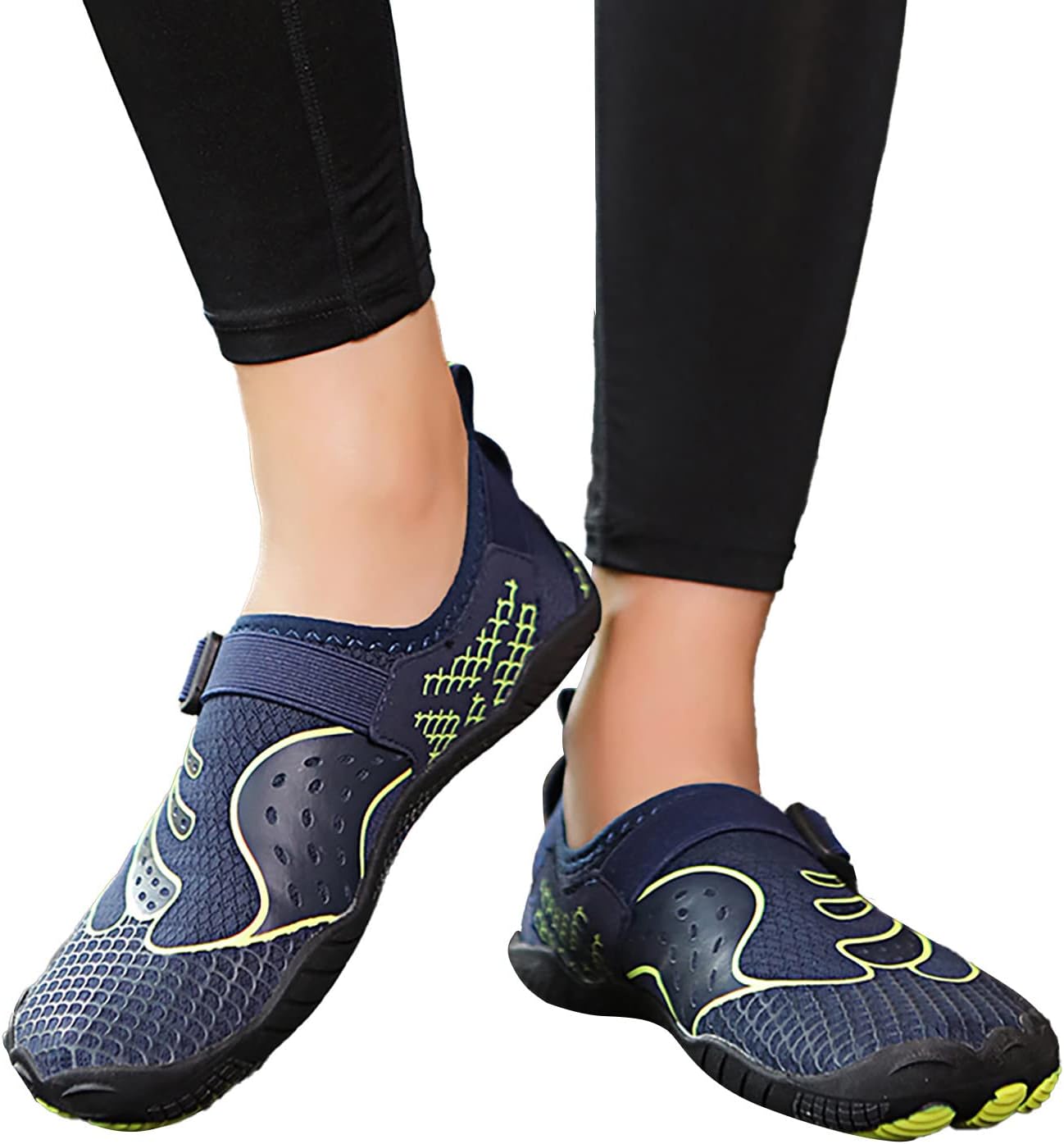 

Мужские водонепроницаемые туристические кроссовки для активного отдыха с ремешком и застежкой, повседневные спортивные, для пляжа, бега, дышащие Generic, темно-синий