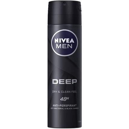 

Мужской дезодорант Deep Dry & Clean Feel 48 часов, 150 мл Nivea