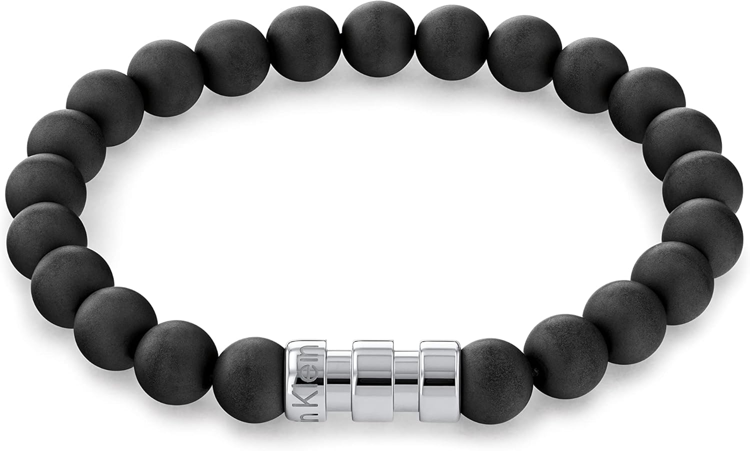 

Браслет Calvin Klein Round с бусинами для мужчин - стальной металл, рельефный дизайн - модный аксессуар - подарок для него, Black