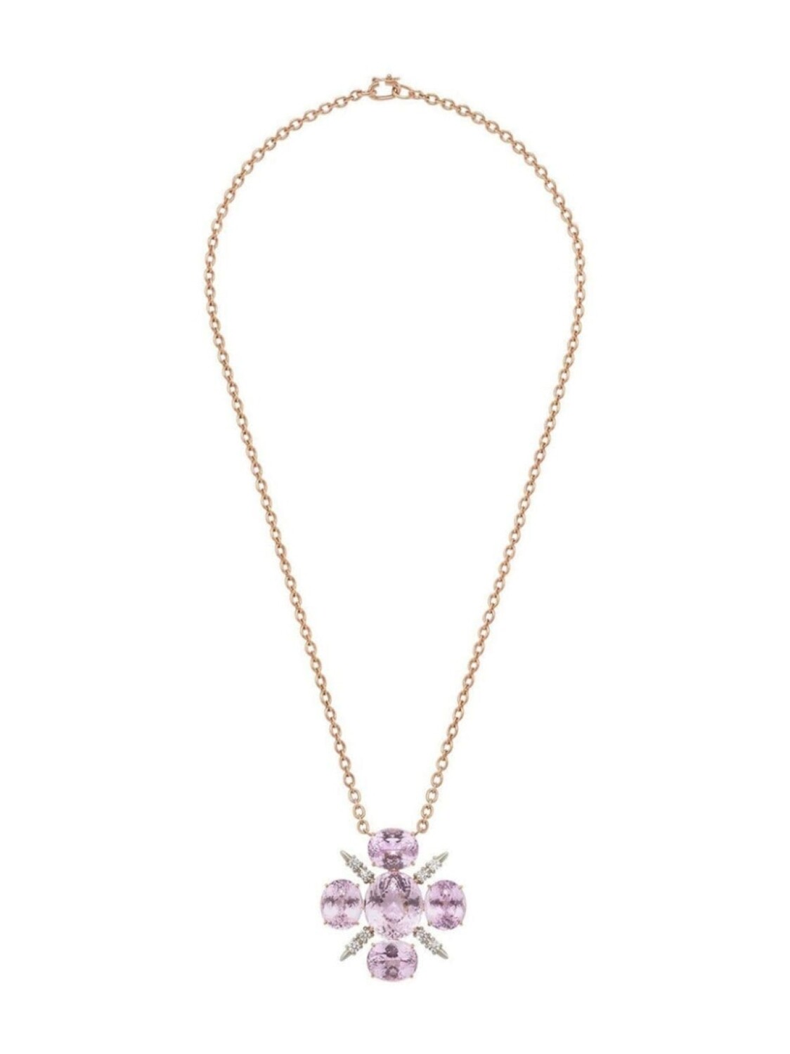 

Колье Gemmy Gem из розового золота с бриллиантами и кунцитом Irene Neuwirth, фиолетовый
