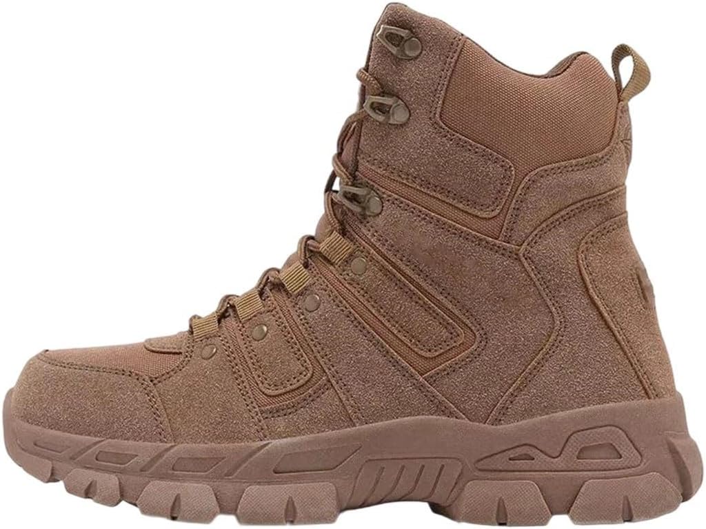 

Мужские охотничьи и походные водонепроницаемые ботинки на шнуровке, пустынного стиля, больших размеров, мотоциклетные и для скалолазания Generic, коричневый