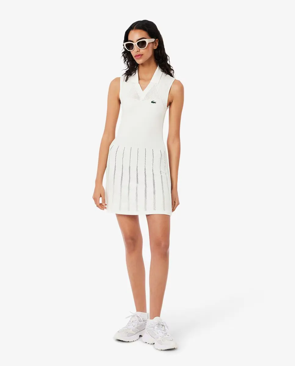 

Платье из теннисных шорт без рукавов Lacoste, белый