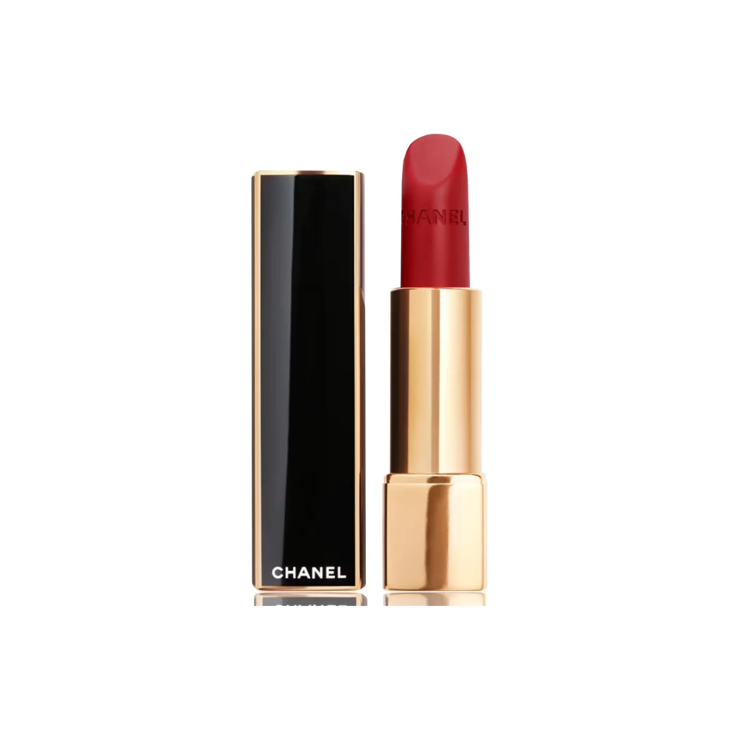 CHANEL Помада Gold Edge Black Tube, мягкая и яркая матовая, легко растушевывается, естественное осветление, 3,5 г, подарок на день рождения, #458 - SENSUELLE