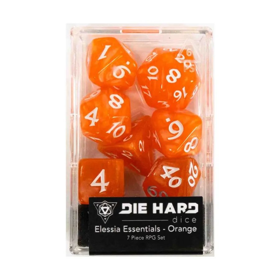 

Набор Poly — Elessia Essentials оранжевый с белым (7), Polymer Poly Sets (Die Hard Dice)