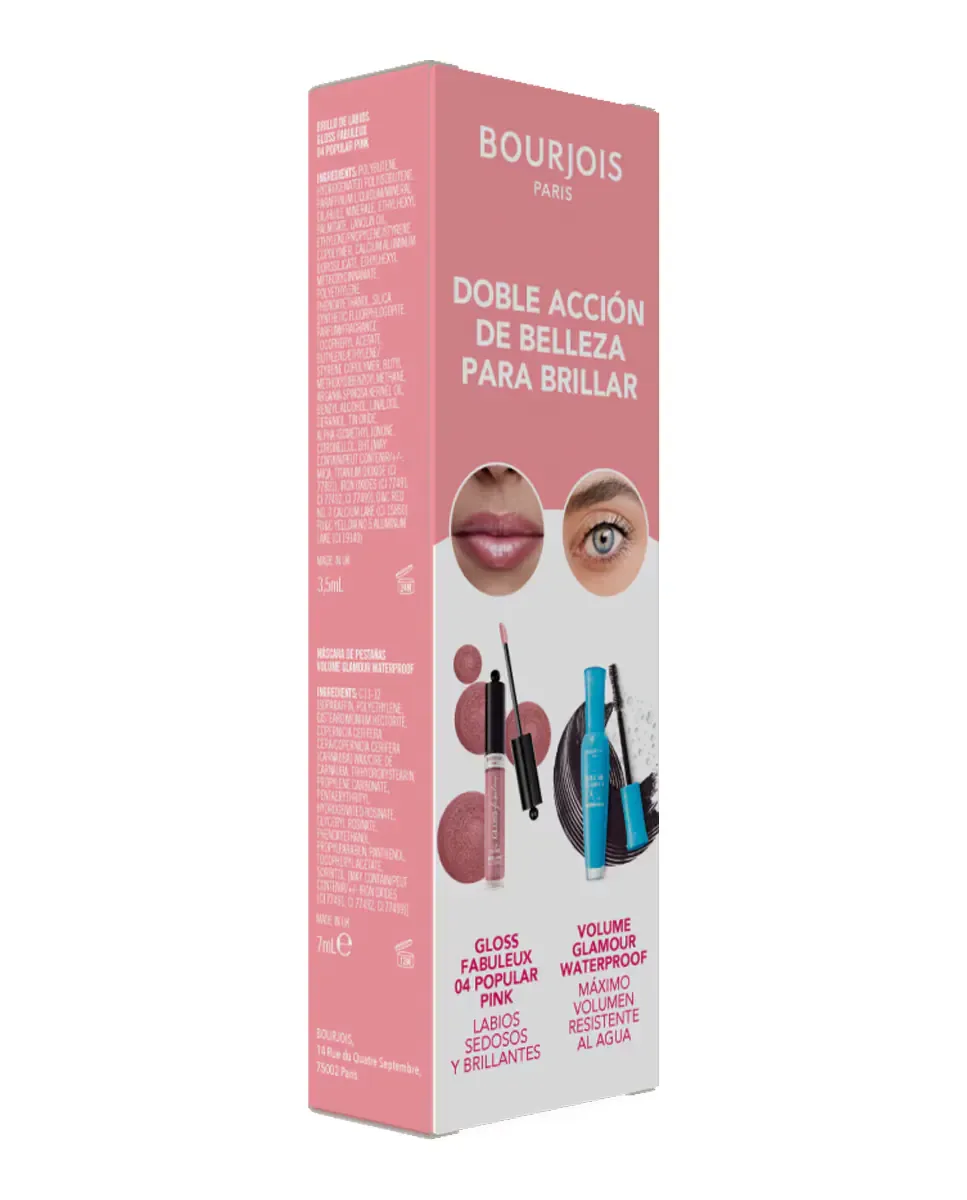 Блеск для губ Gloss Fabuleux Тушь для объема Glamour Водостойкая Bourjois, 4 — фото 2