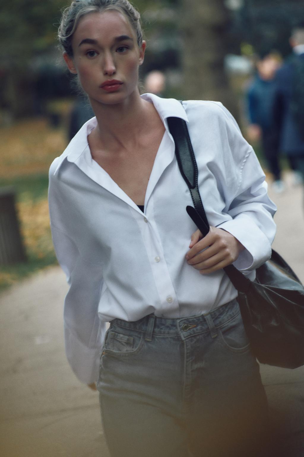 

Оксфордская рубашка ZARA, белый