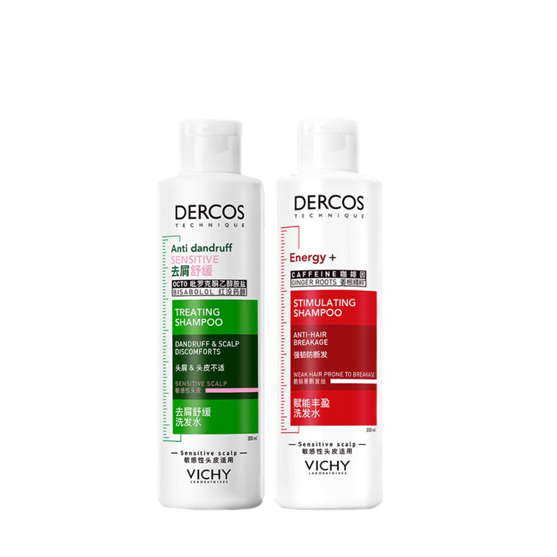 

Набор для лечения перхоти освежающий шампунь для объема очищающий с мятой 390мл+200мл+50мл Vichy, two-piece set: plumping shampoo 200ml+soothing shampoo 200ml