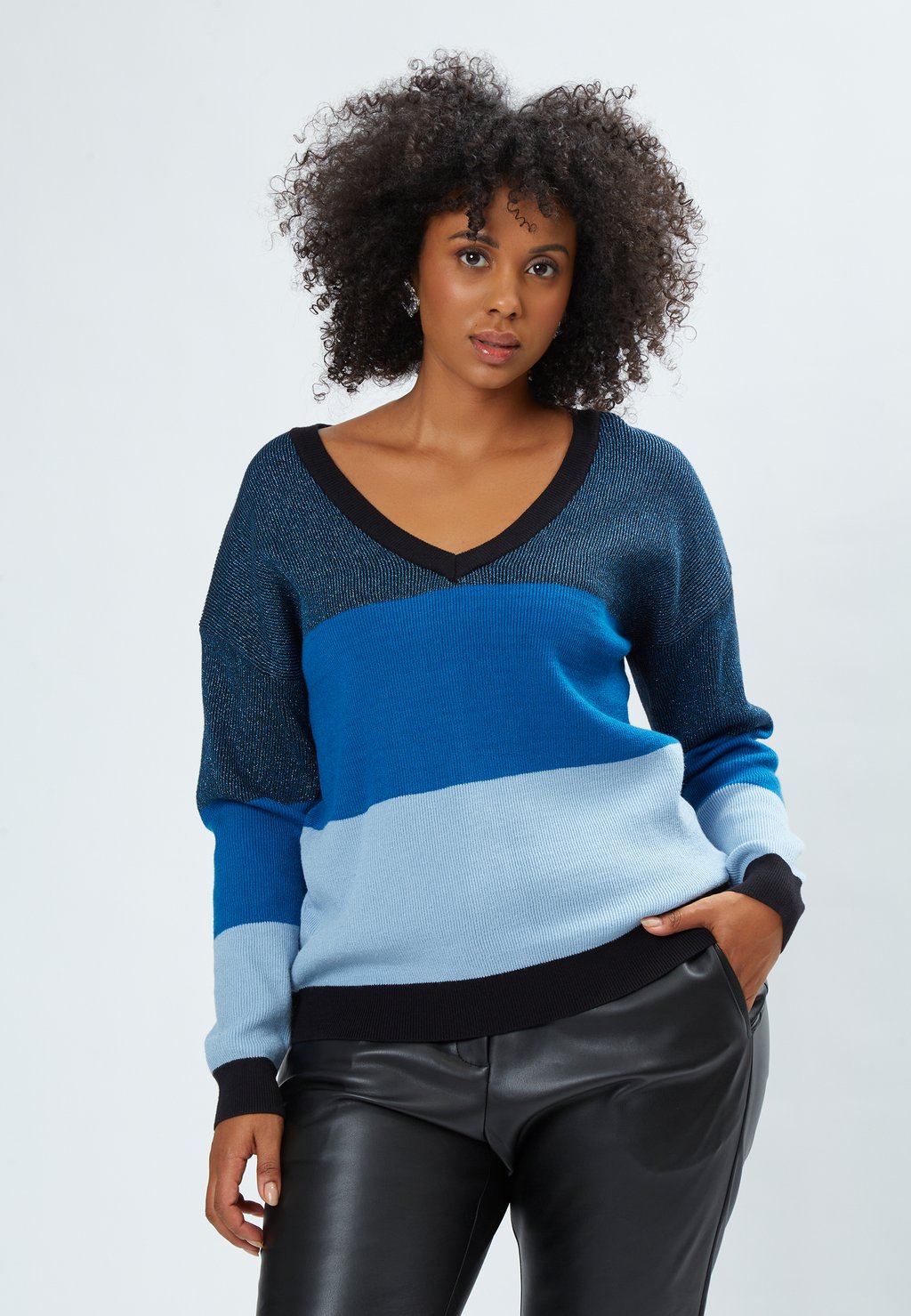 

Джемпер V-NECK Maison Form'elle, синий