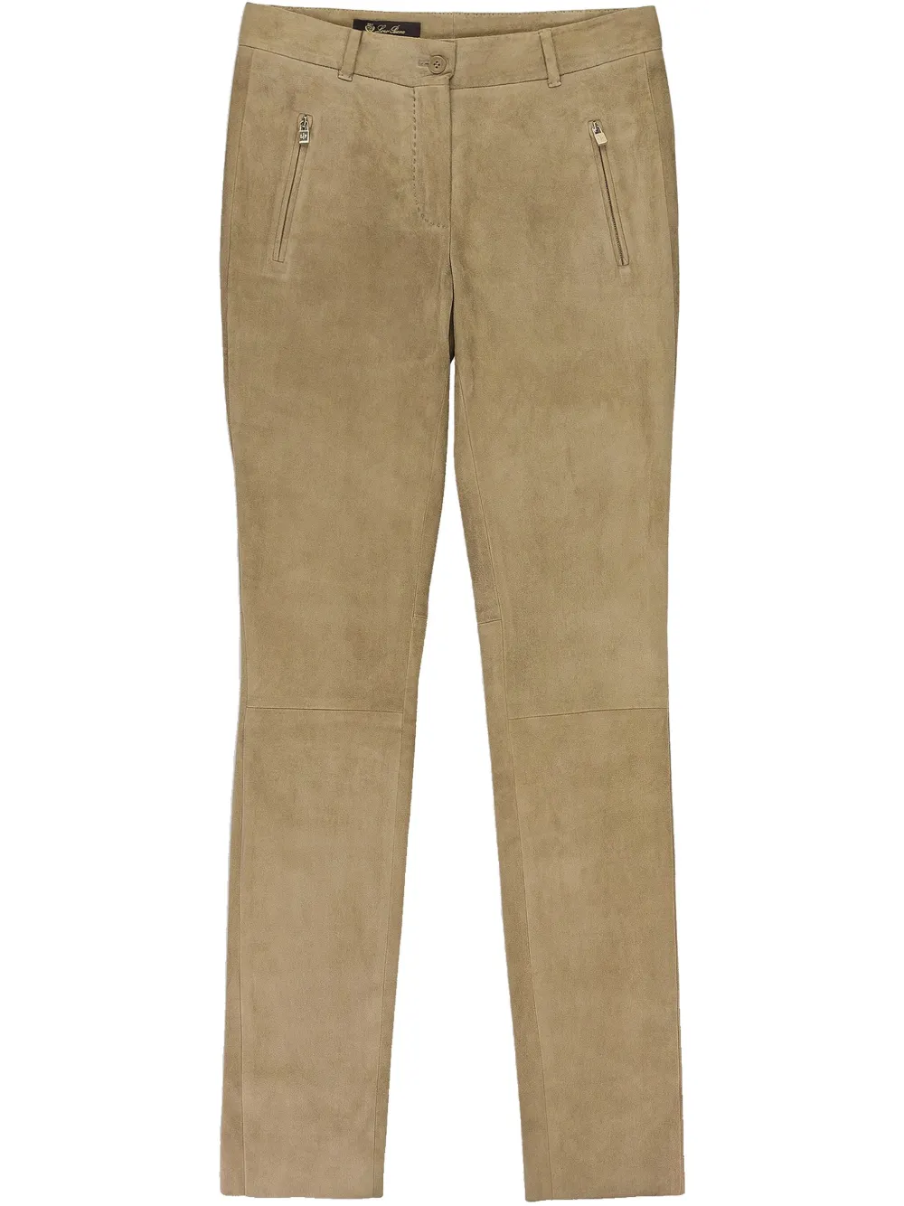 

Кожаные брюки скинни Brown Loro Piana, нейтральный