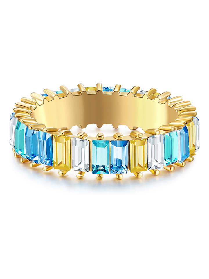 

Позолоченное кольцо с кристаллами Yokoamii