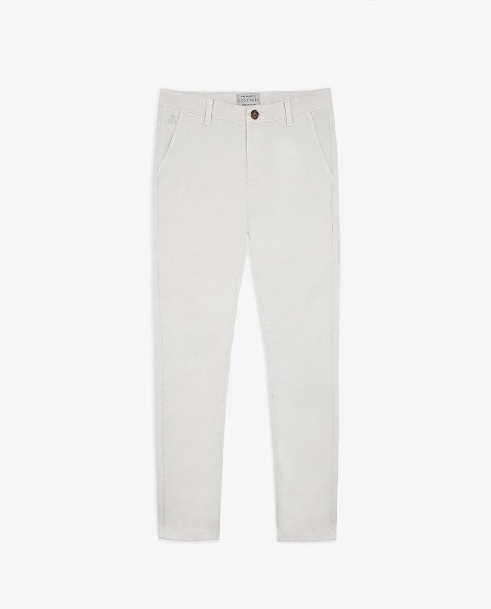 

Брюки-чиносы для мальчика с боковыми карманами и шлевками на поясе Scalpers, бежевый