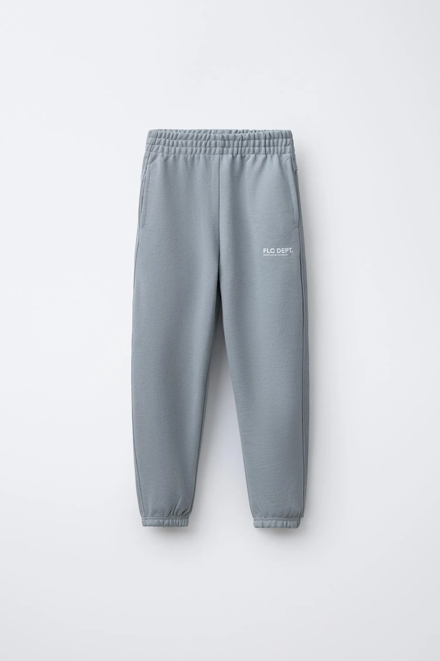 Спортивные штаны с текстовым принтом Zara, жемчужно-серый