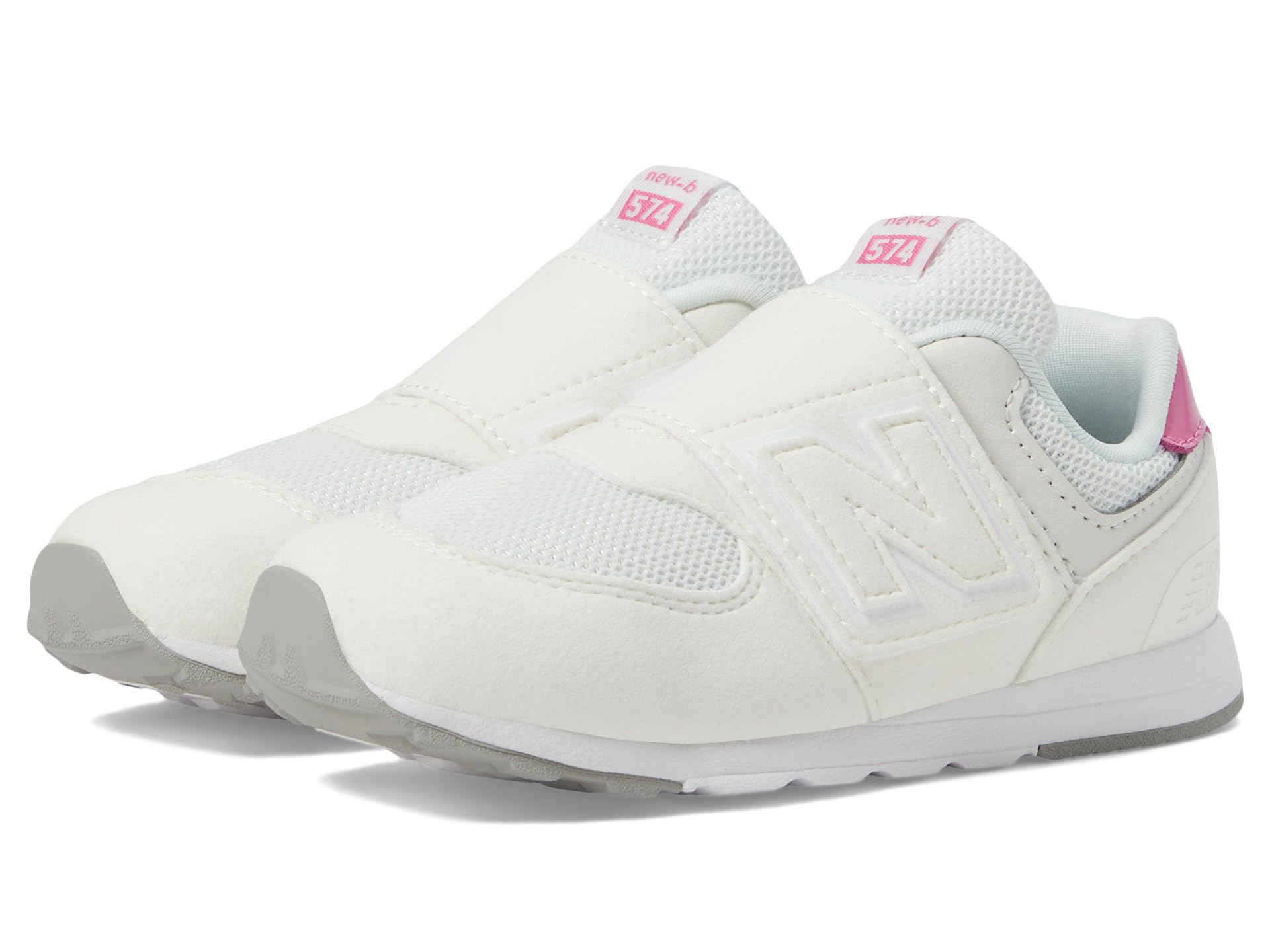 

Кроссовки New Balance Kids 574 New-B Hook-and-Loop, цвет Sea Salt/Real Pink