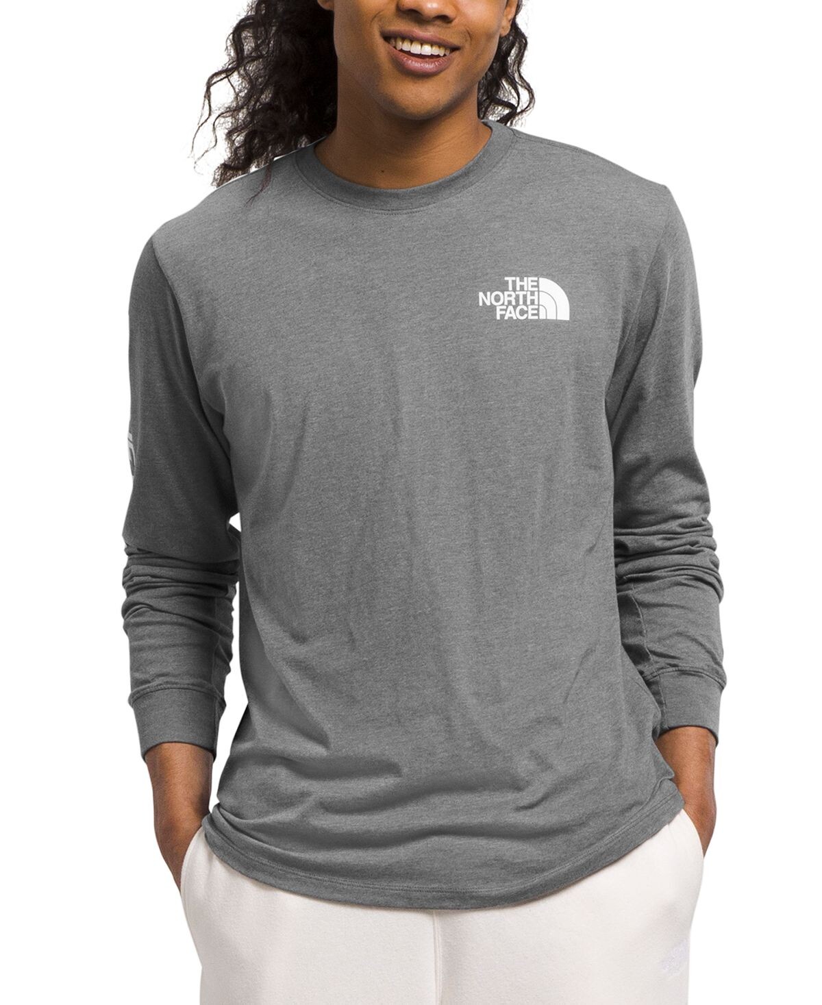

Мужская футболка с длинным рукавом и графическим логотипом The North Face