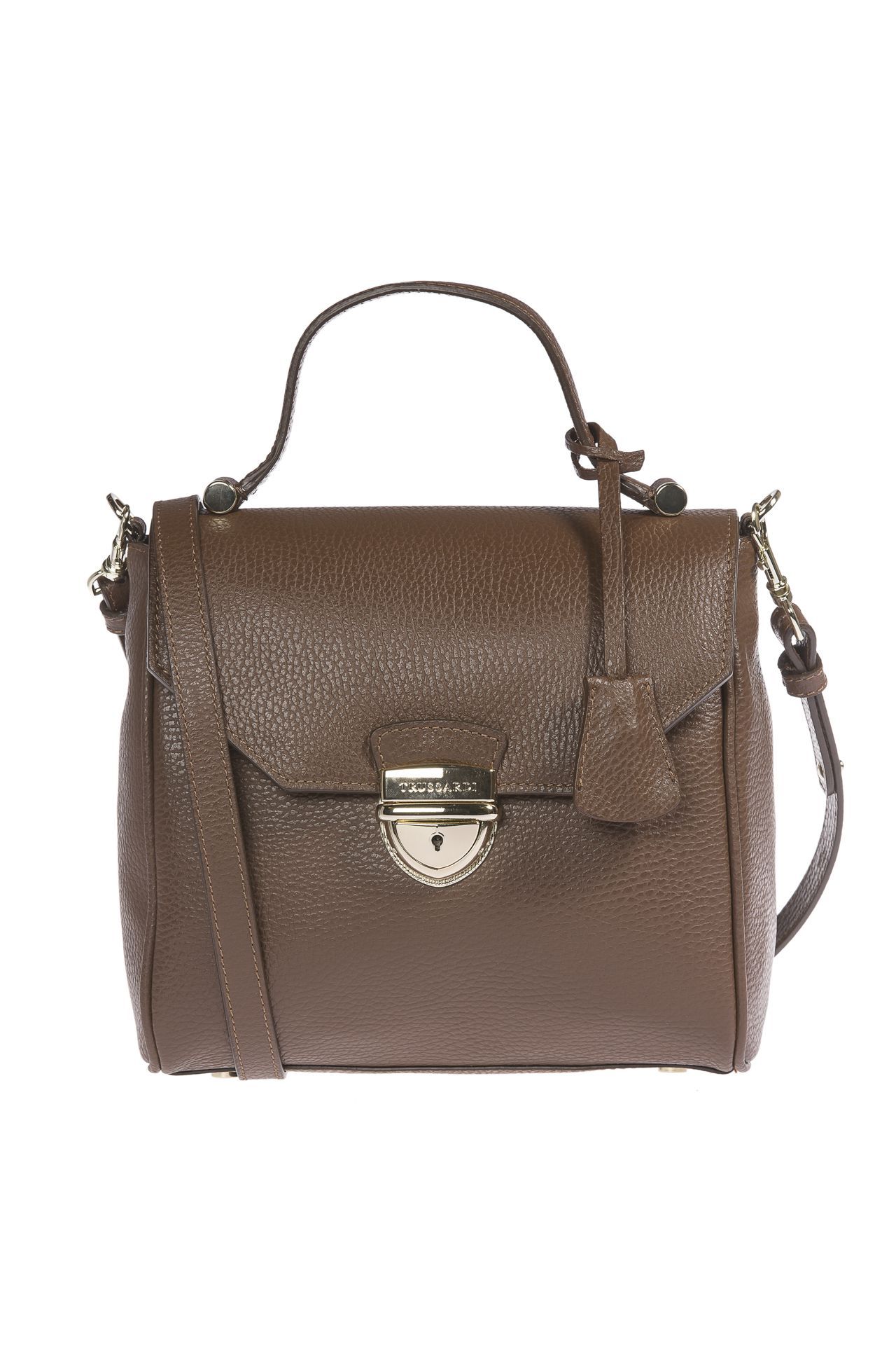 

Коричневая кожаная женская сумка Trussardi