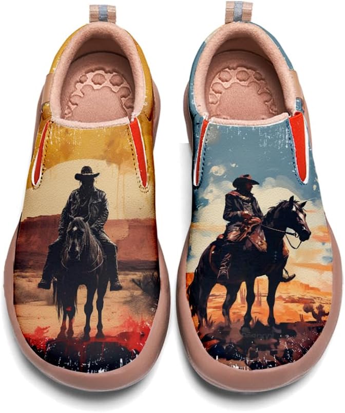 

Мужские кожаные лоферы Onehorse, слипоны для повседневной носки и путешествий, ковбойская раскрашенная обувь, Cowboy_7