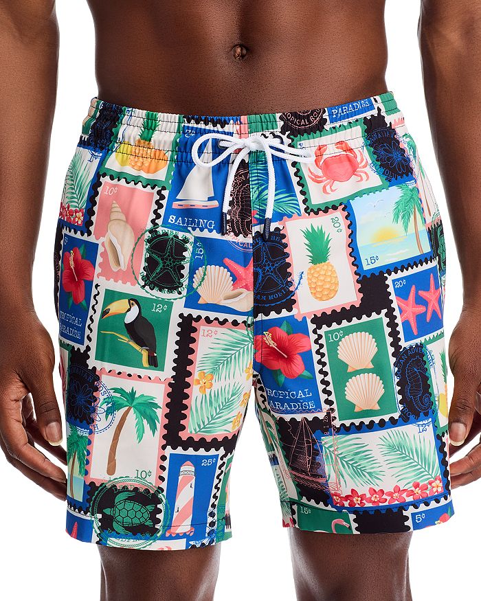 

Саном Тропикал Стамп Принт 6.5" плавки Trunks Surf & Swim Co., мультиколор