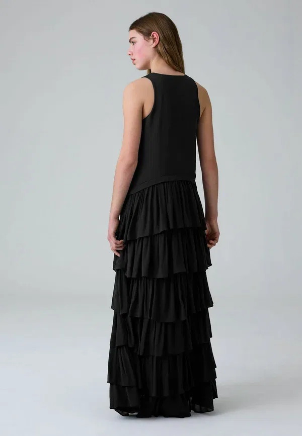 Платье макси Regular fit, Smallsaints, cavarly tiered ruffle maxi dress, черный — фото 3