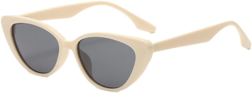 

Винтажные солнцезащитные очки «кошачий глаз» для женщин, узкие очки с высокой заостренной оправой для защиты от УФ-излучения и стильной пластиковой рамкой MAZNVISO, White