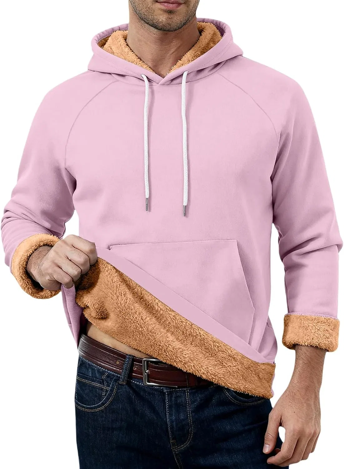 Толстовка флисовая с шерпой подкладкой Generic, Light Pink