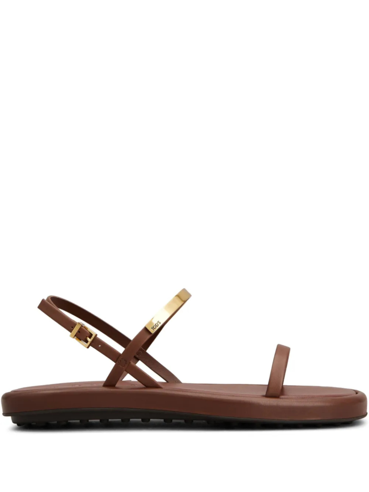 Tod's кожаные сандалии, коричневый