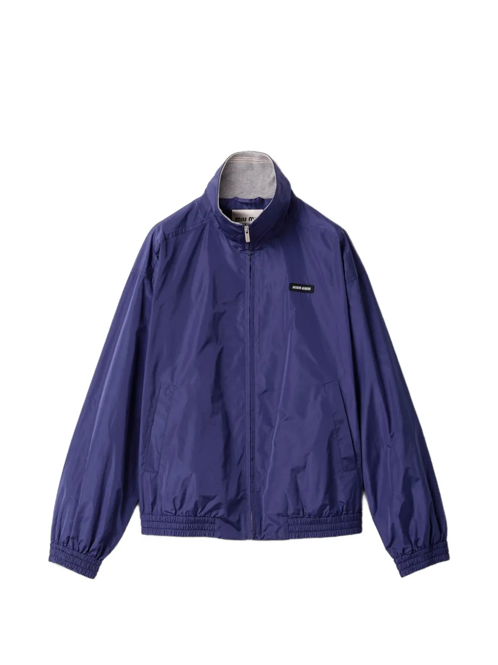 

Куртка оверсайз с высоким воротником MIU MIU, синий