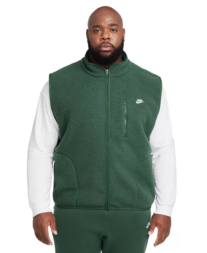 

Спортивная куртка Club Men's Fleece Winterized с застежкой-молнией спереди Nike, зеленый