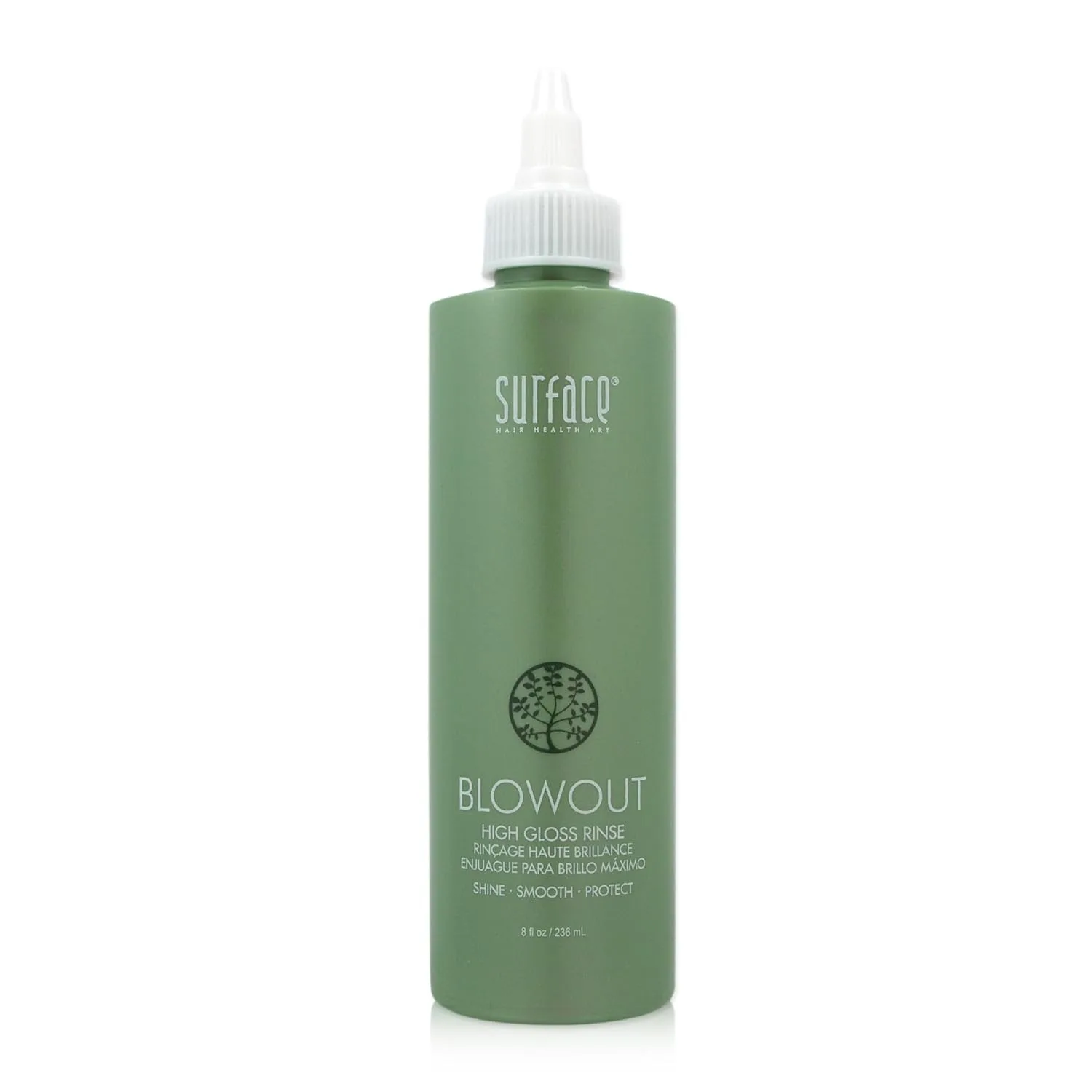 Ополаскиватель для волос SURFACE Hair Blowout High Gloss Rinse - органические ингредиенты для женщин и мужчин, термостойкий, с маслом бабассу для более длительной укладки - 8 жидких унций