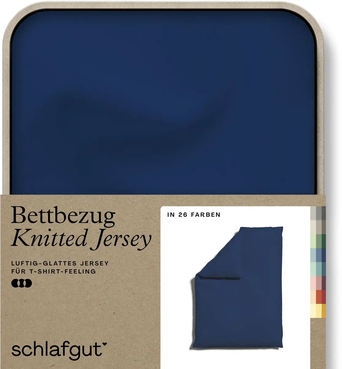 

Пододеяльник Schlafgut Mix & Match на молнии, синий