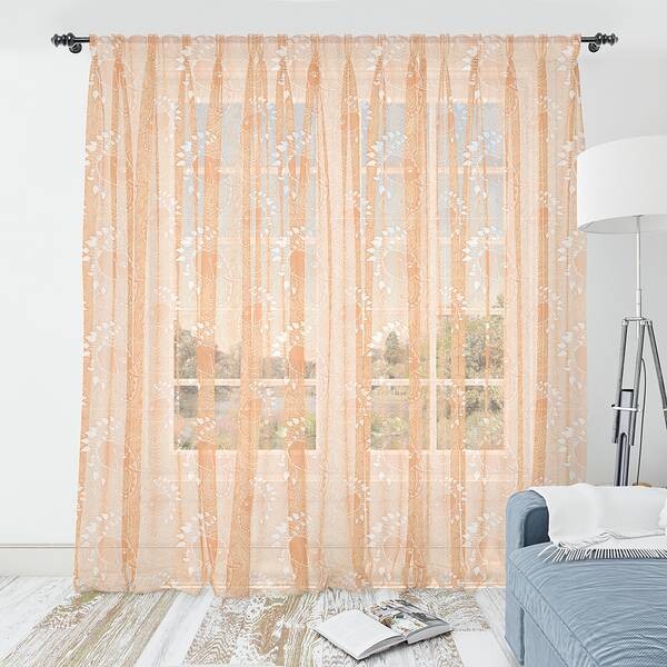 

Штора Abakuhaus Boho 2 шт, 274x210x0,5 см цвет pale orange weiss