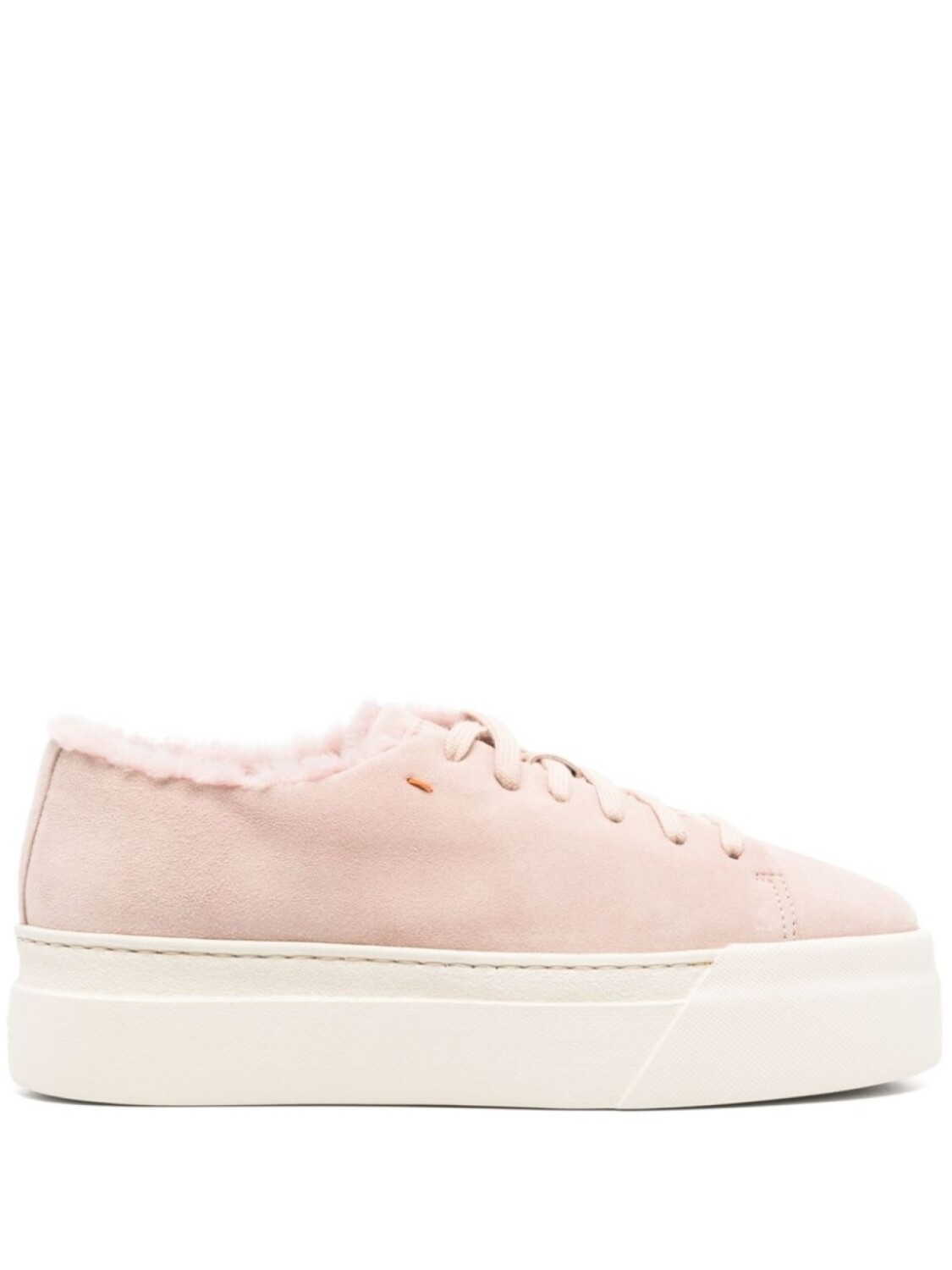 Santoni кроссовки на шнуровке, розовый