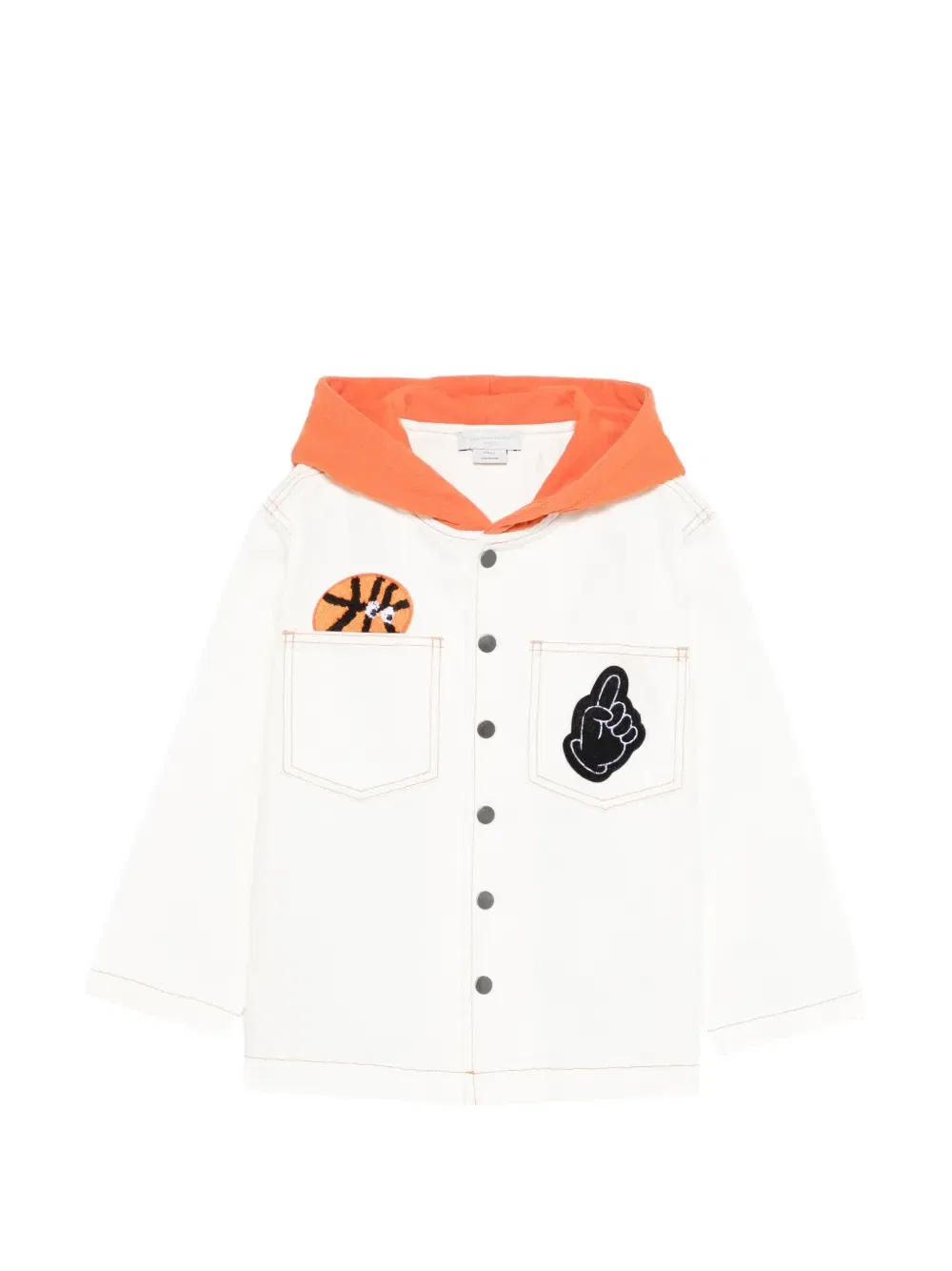 Куртка с капюшоном и аппликацией Stella McCartney Kids, белый