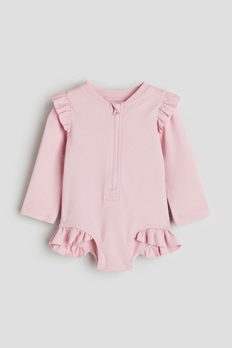 

Купальник с длинными рукавами H&M, розовый