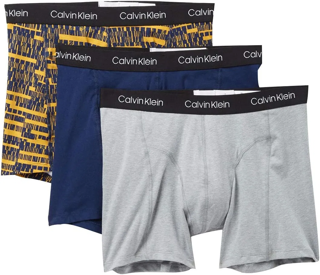 Боксеры Calvin Klein, серо-желтые