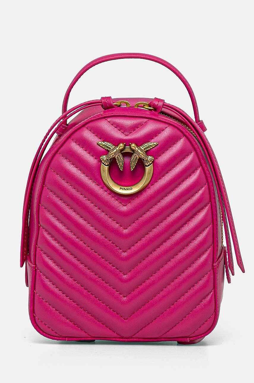 

Кожаный рюкзак Pinko, розовый