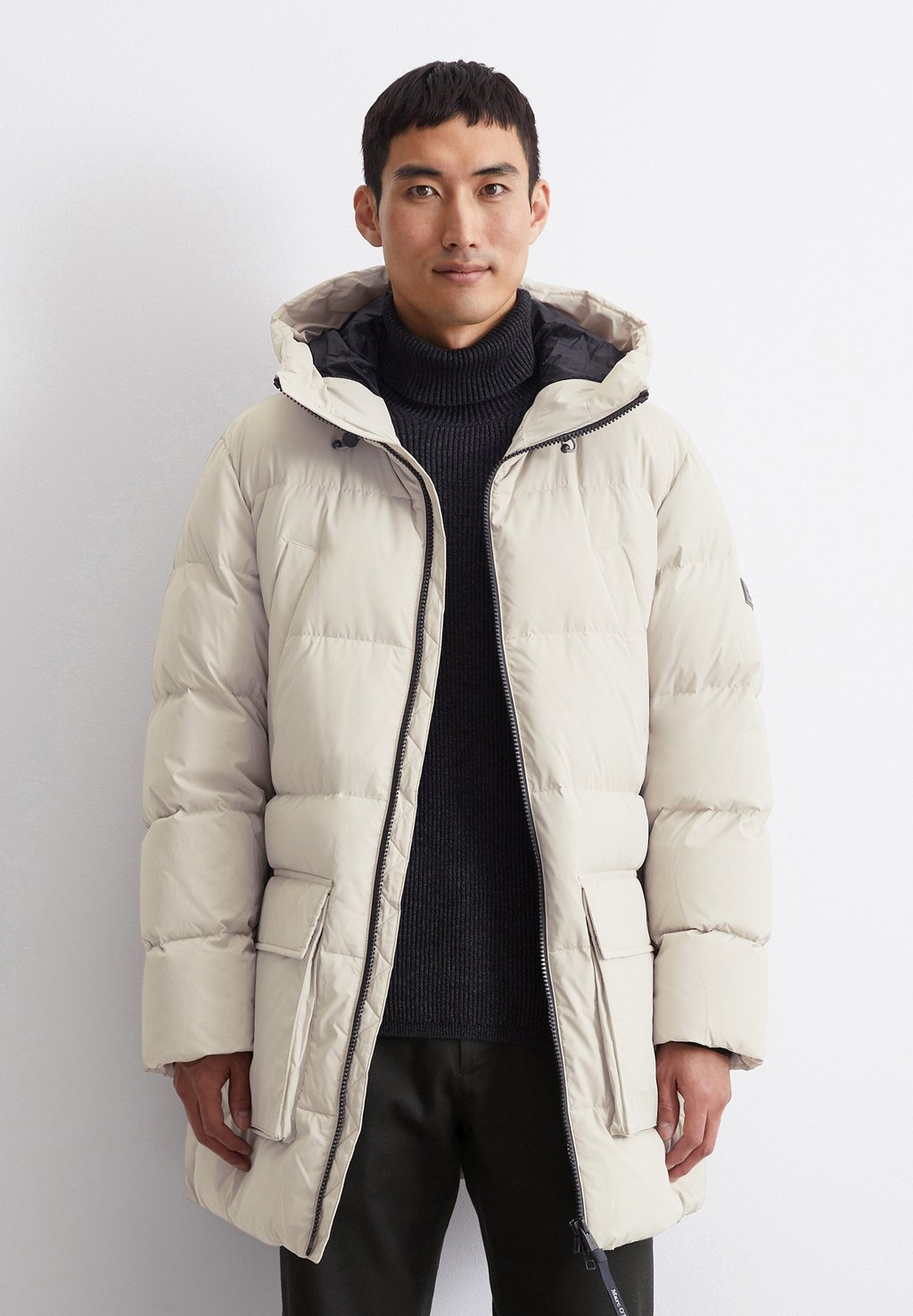 

Пуховое пальто PUFFER ESSENTIALS HERO Marc O'Polo, светло-серый