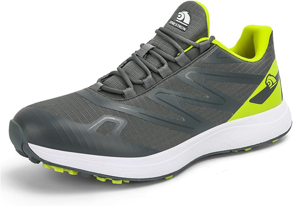 

Кроссовки для гольфа с шипами для мужчин, удобная обувь для ходьбы на гольф, для гольфистов, уличная модная обувь для фитнеса Omcam, зеленый