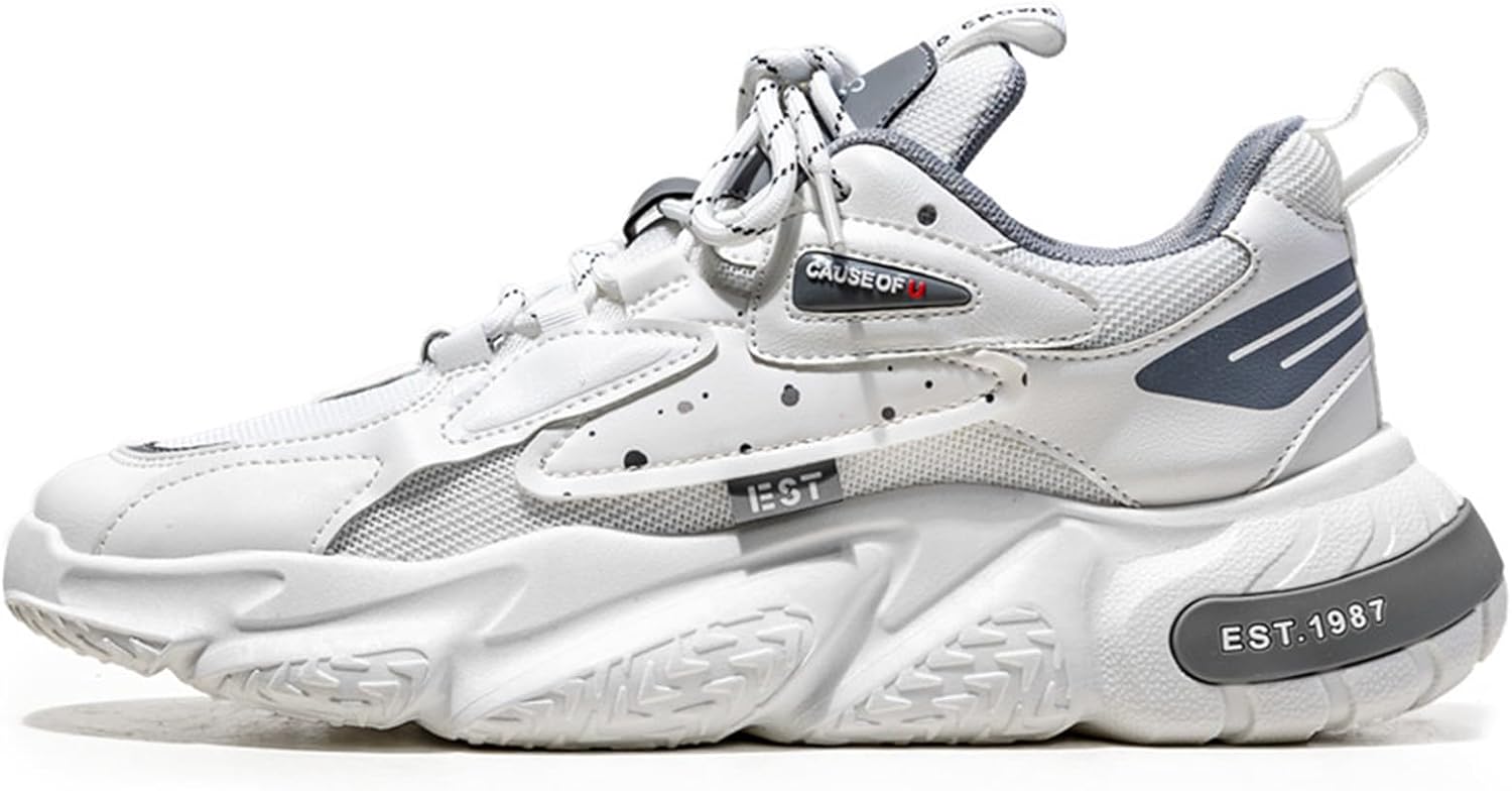 

Кроссовки GSIGUL для мужчин, теннисные и прогулочные, с амортизацией, мужские кроссовки для тренировок и повседневной носки, белый/серый