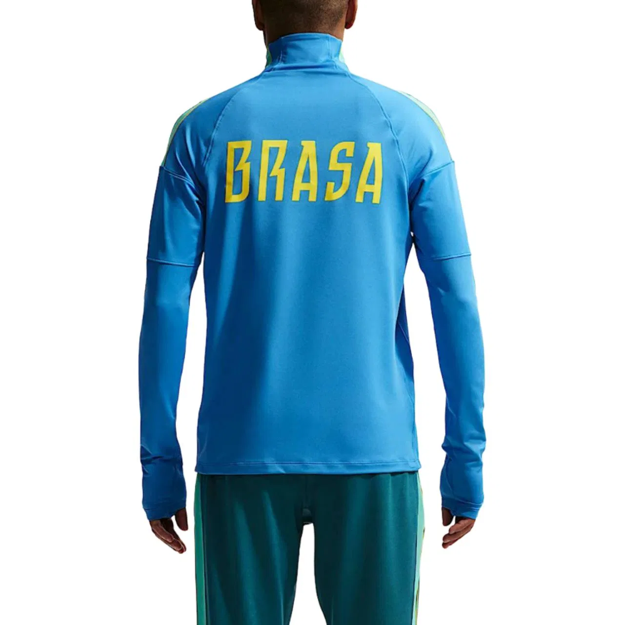 Тренировочная футболка Brazil Strike Men's Dri-FIT Nike, Light Photo Blue/Light Mint Green/West & Gold — фото 4