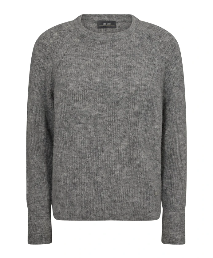 

Мягкий вязаный свитер серого меланжевого цвета Mos Mosh, серый