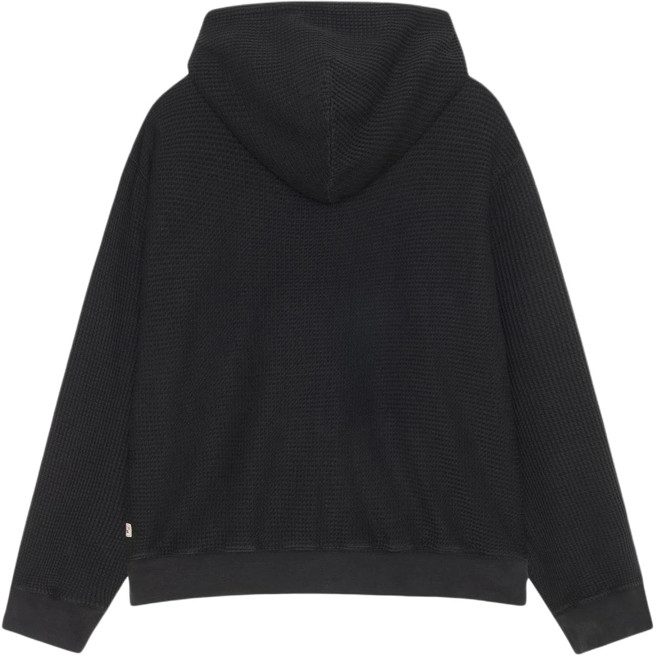 Двухслойная вафельная худи с молнией Stussy, Ecru — фото 4