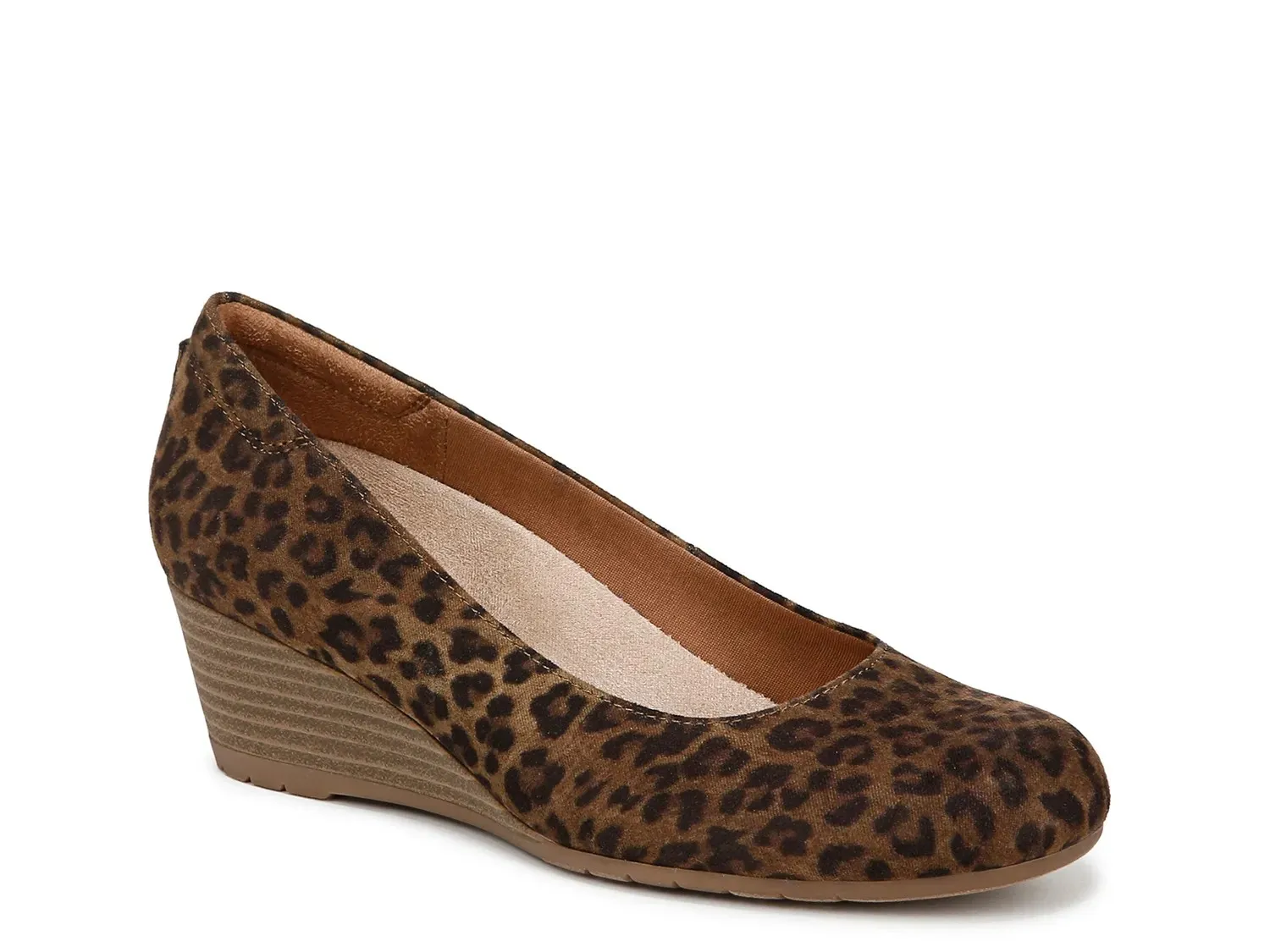 Dr. Scholl's Туфли-лодочки Be Flex Wedge Pump от Dr. Scholl, темно-коричневый, с леопардовым принтом